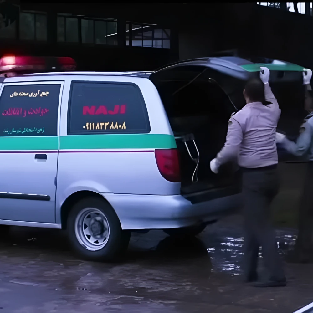 آمبولانس حمل متوفی در شهر رشت